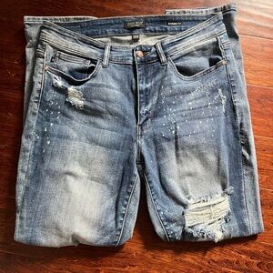 Judy Blue Boyfriend Paint Splattered Jeans Size 14W